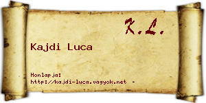 Kajdi Luca névjegykártya